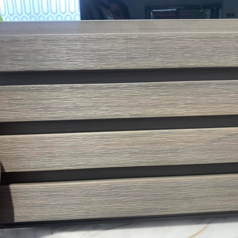 Best Quality Decoration Panel De PVC WPC Outdoor Panel Slatted Wall Panels Cladding WPC