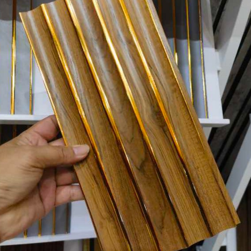 WPC Fluted Wall Panel Waterproof Modern Design for Hotel Villa Interior Wall Cladding Commercial Household Use