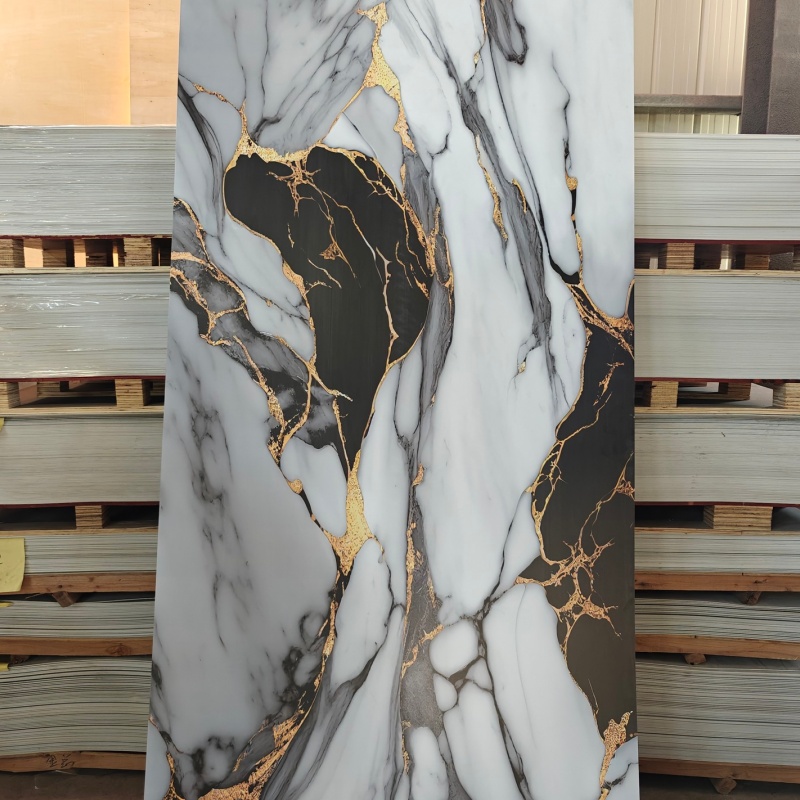 Eco-Friendly Home-Friendly Home Decor UV Marble PVC Panels Decoration WPC 3D Polycarbonate PVC Decoration Wall Panel