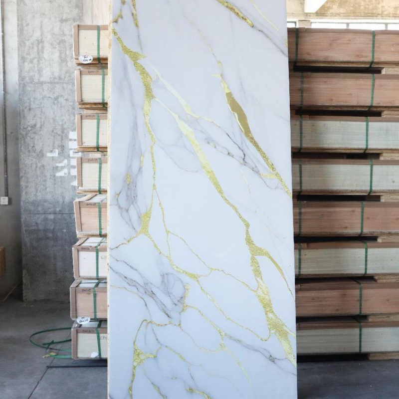 PVC Wall-Panels UV Marble Wall Panel 3D Printed Wall Decoration Materials PVC Decoration Panel