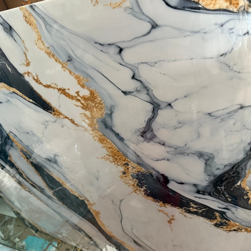 1220*2900*3.0mm Marble Design Spc Wall Tiles PVC Wall Panel UV Marble Sheet