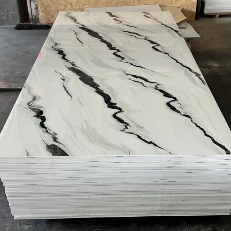 Complete Grain 1220mm*2440mm UV Board PVC Marble Sheet Decorative Plastic Wall Panels