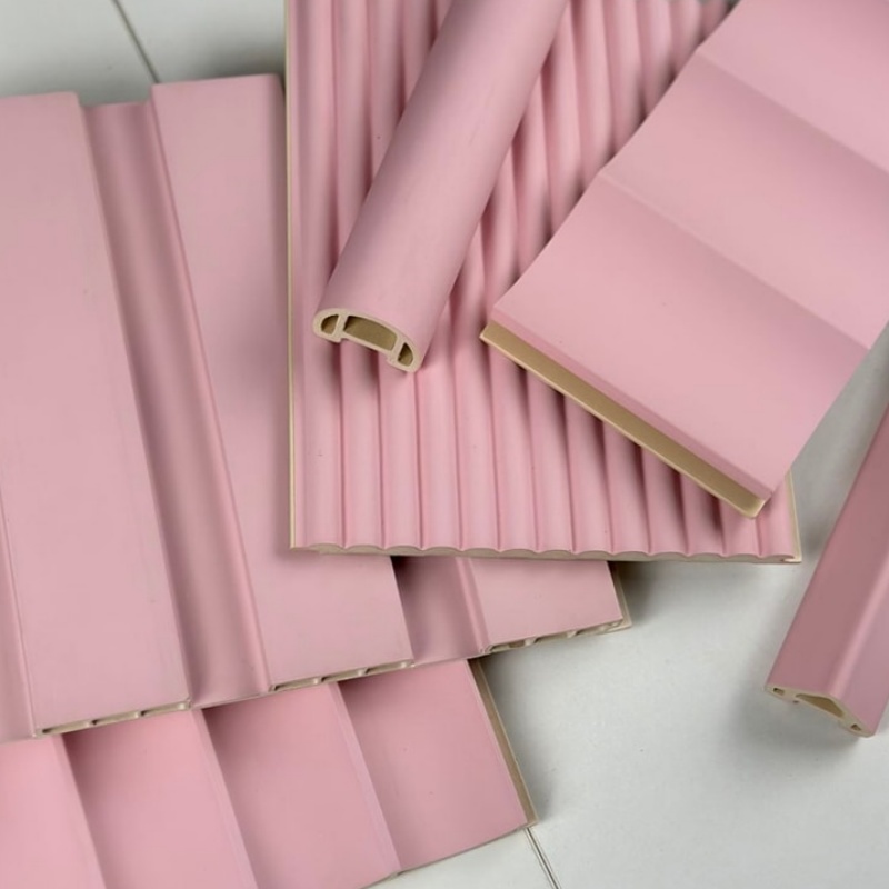 WPC Fluted Wall Panel Waterproof Modern Design for Hotel Villa Interior Wall Cladding Commercial Household Use